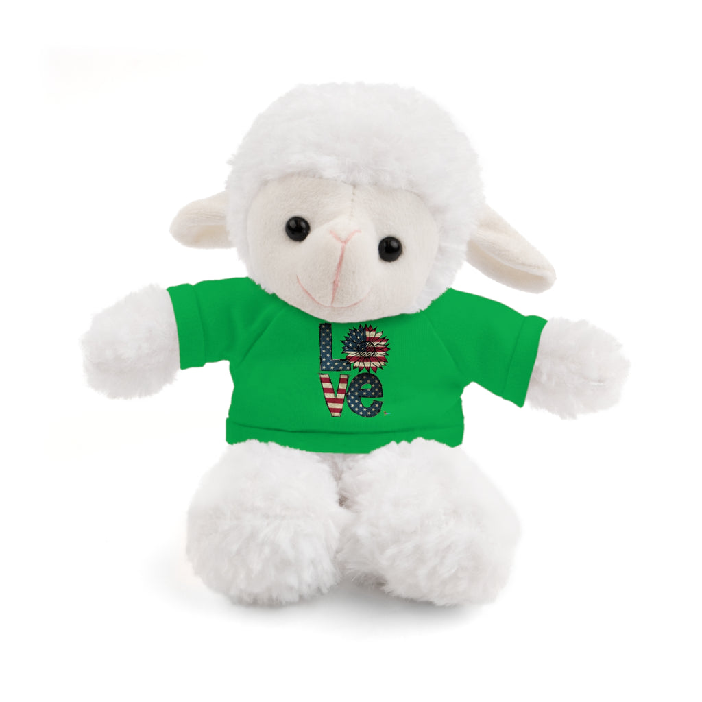 Patriotic 'LOVE' Plush Bear with Tee — Cute Stuffed Animal Gift