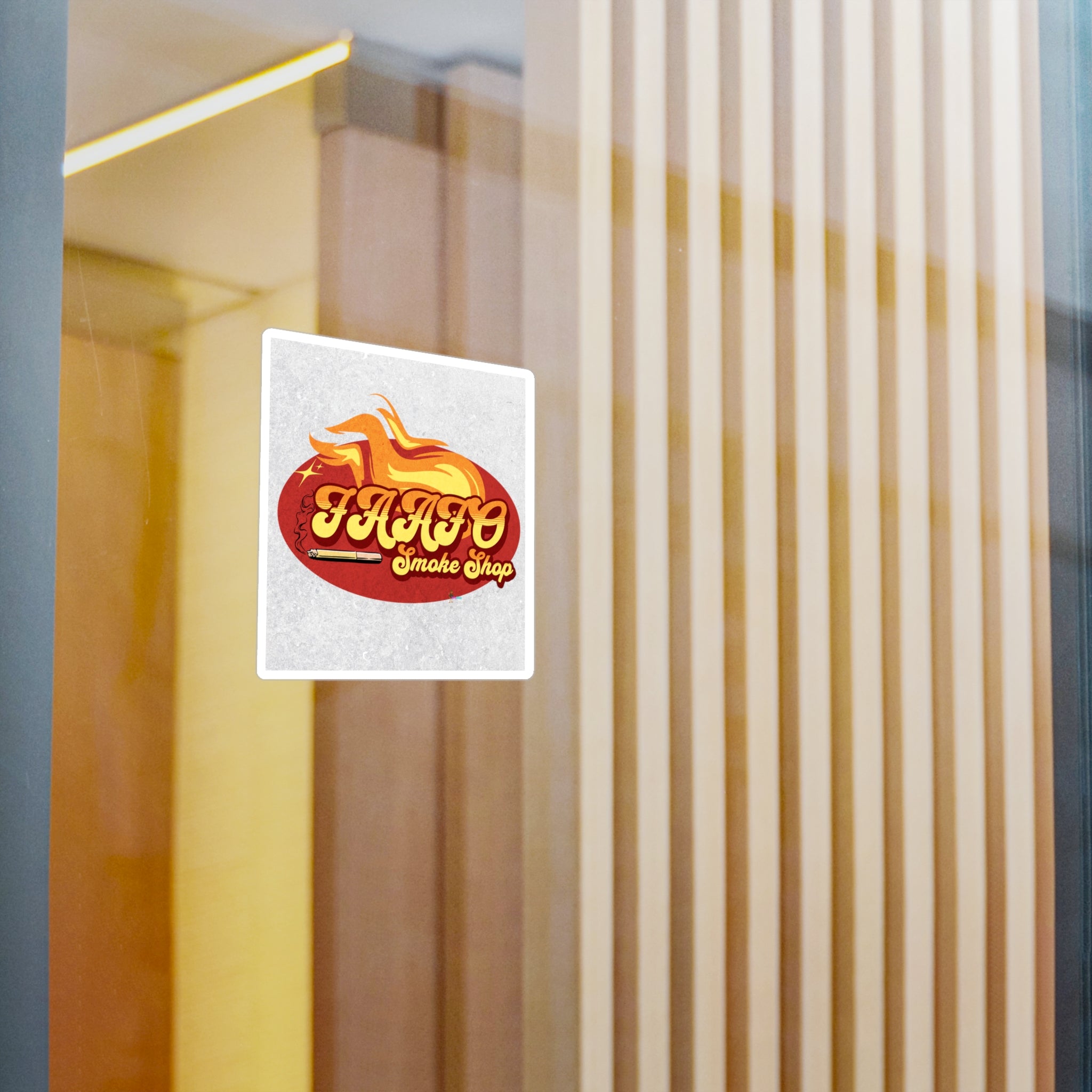 FAAFO Smoke Shop' Flame Vinyl DecalSticker