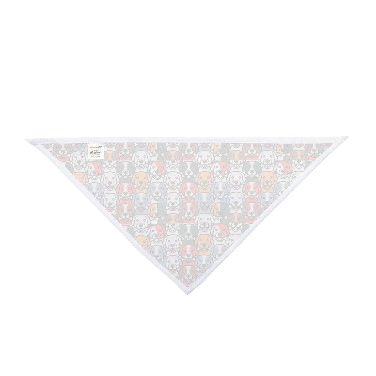 Art Deco Dog Faces Patterned Pet Bandana — Cute Colorful Puppy Print for Small & Large Dogs