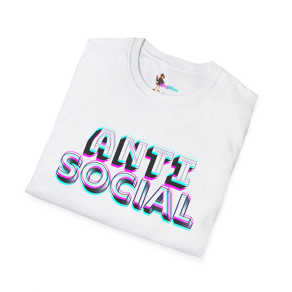 Anti Social Schizm  3D Text Graphic Tee