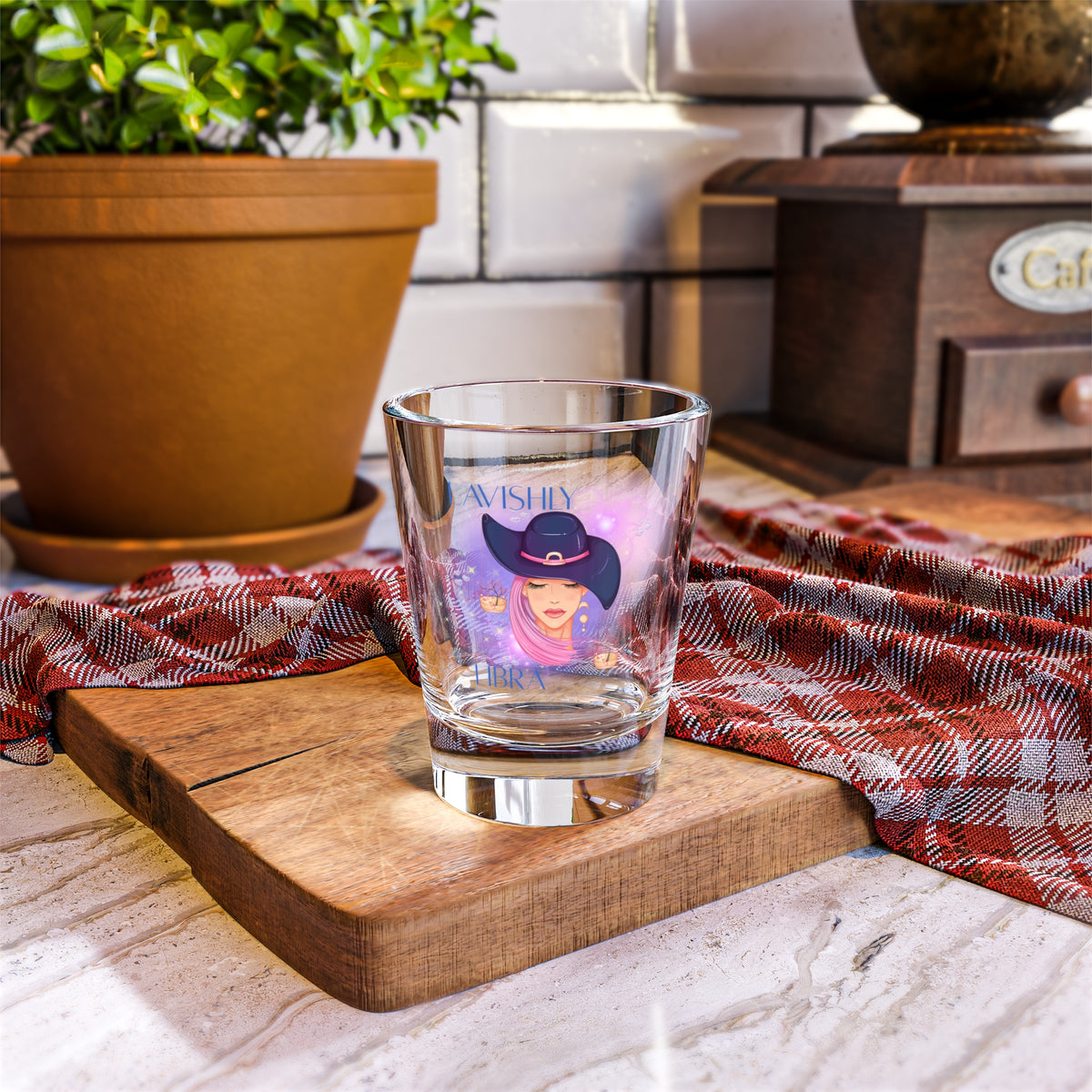 Lavishly Libra Zodiac Cocktail Shooter Shot Glass Handcrafted