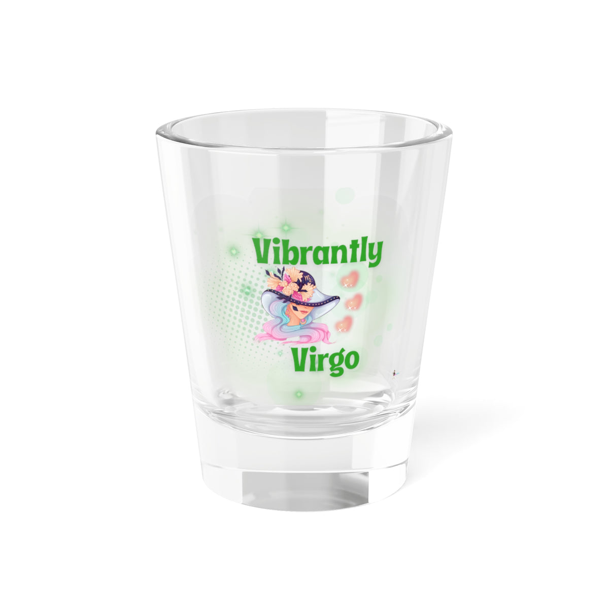 Vibrantly Virgo 1.5oz Zodiac Party Favor Virgo Shot Glass Handcrafted