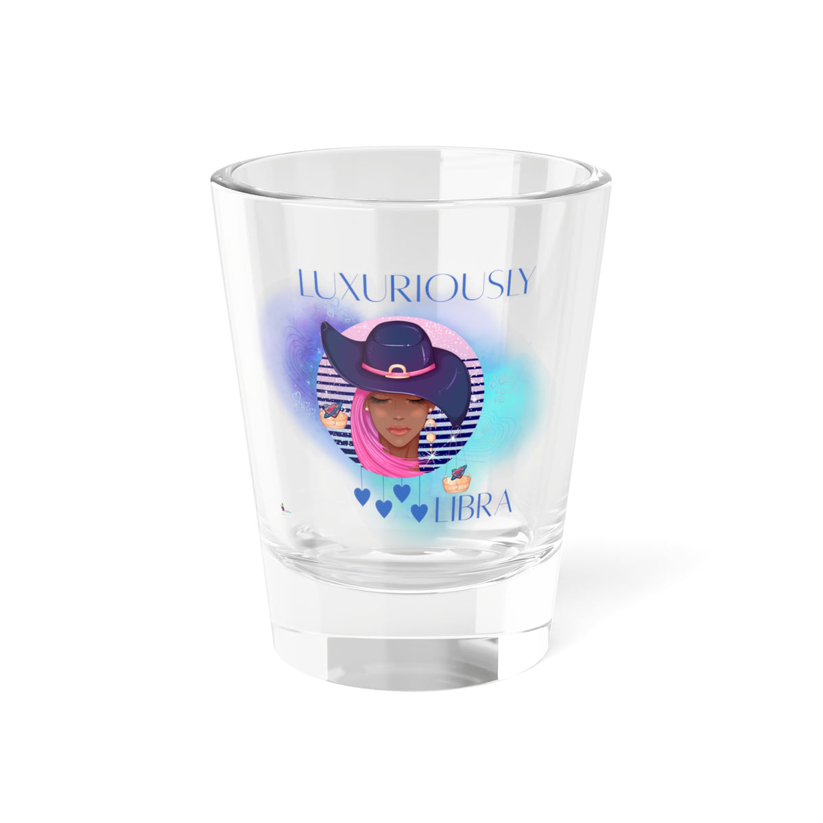 Luxuriously Libra Zodiac Cocktail Shot Glass Handcrafted