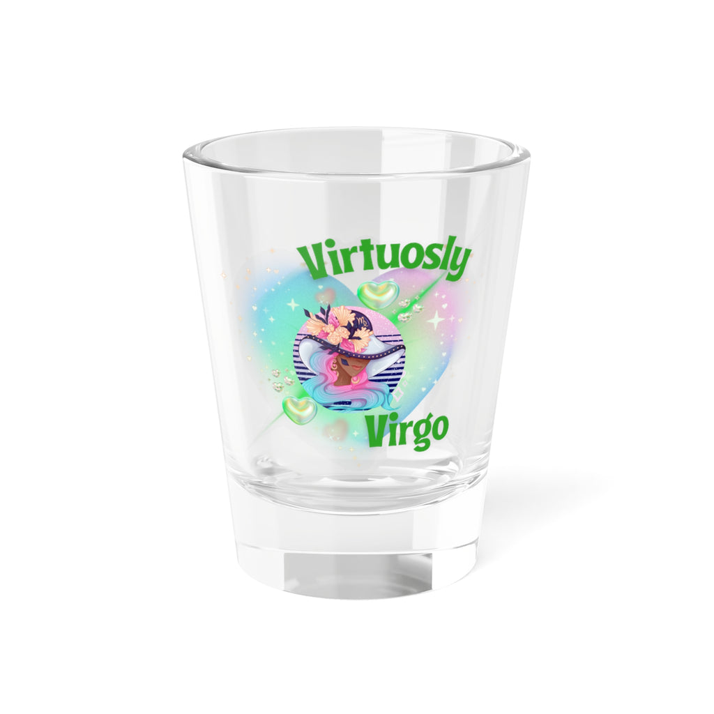 “Virtuously Virgo” 1.5oz Astrology Shooter Virgo Shot Glass HandCrafted